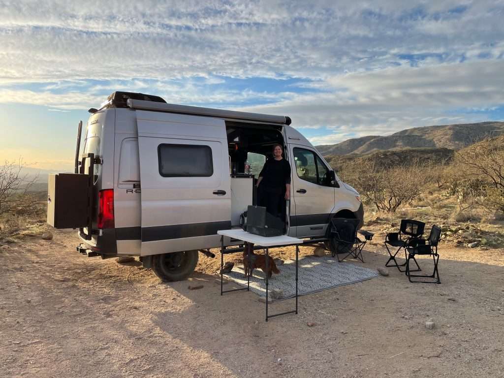 At home in our Winnebago Revel