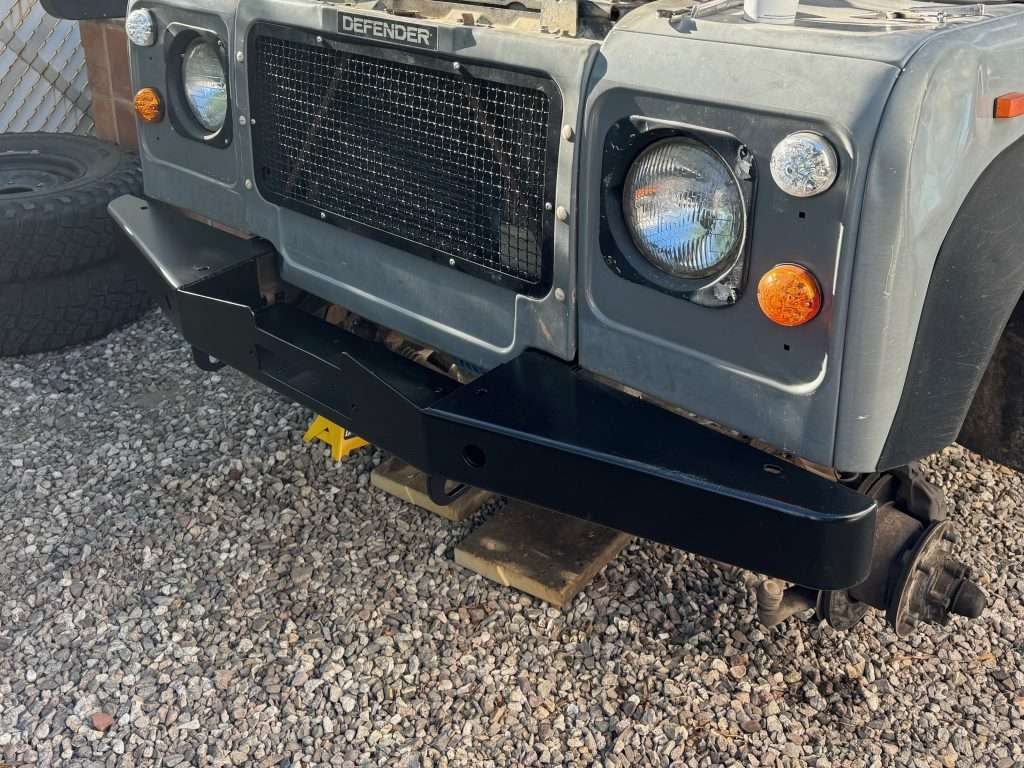 Although purchased from Brooklyn Coachworks and received with no identifying labels, I believe this to be a Terrafirma Commercial winch bumper for Land Rover Defender L316