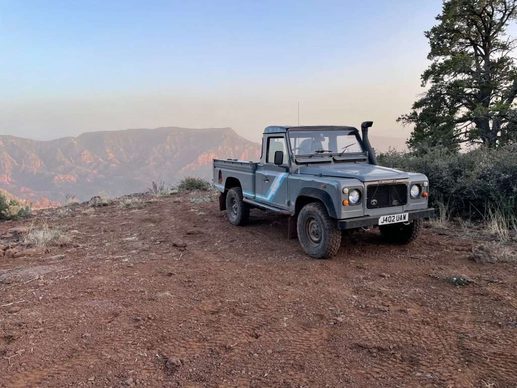 Out exploring Arizona in the Land Rover Defender 110