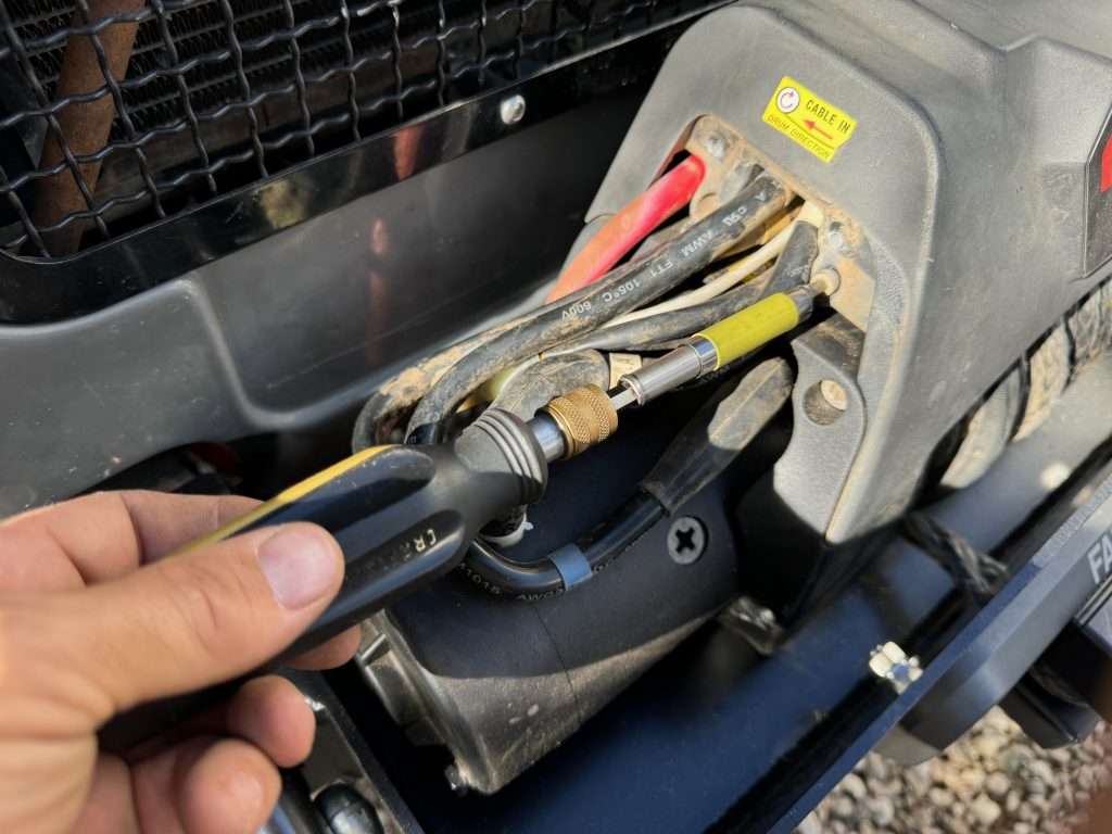 Not quite sure what is under the winch solenoid cover. Let's see how the positive cable is wired.