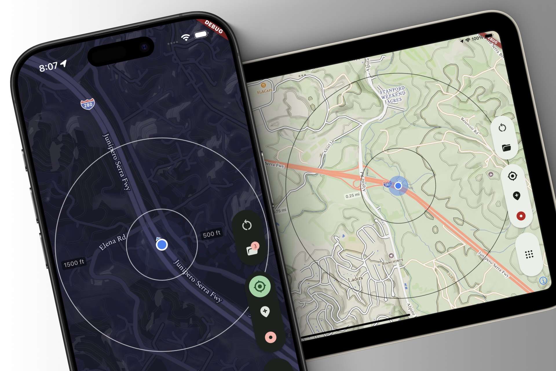 Distance at a Glance with Selectable Range Rings