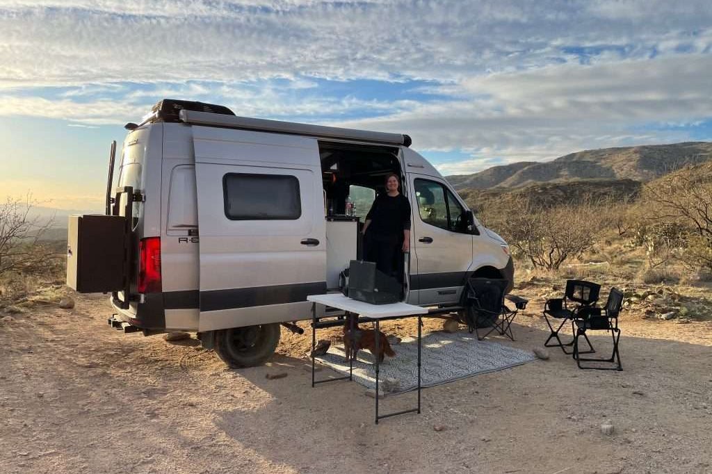 At home in our Winnebago Revel