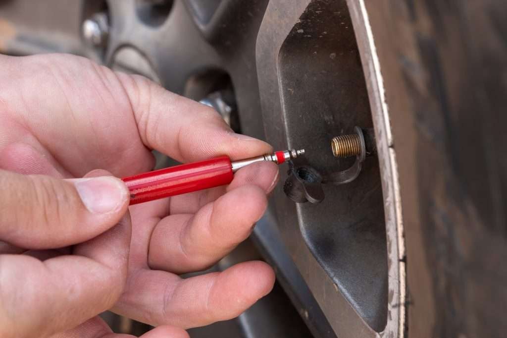 Remove the valve stem core