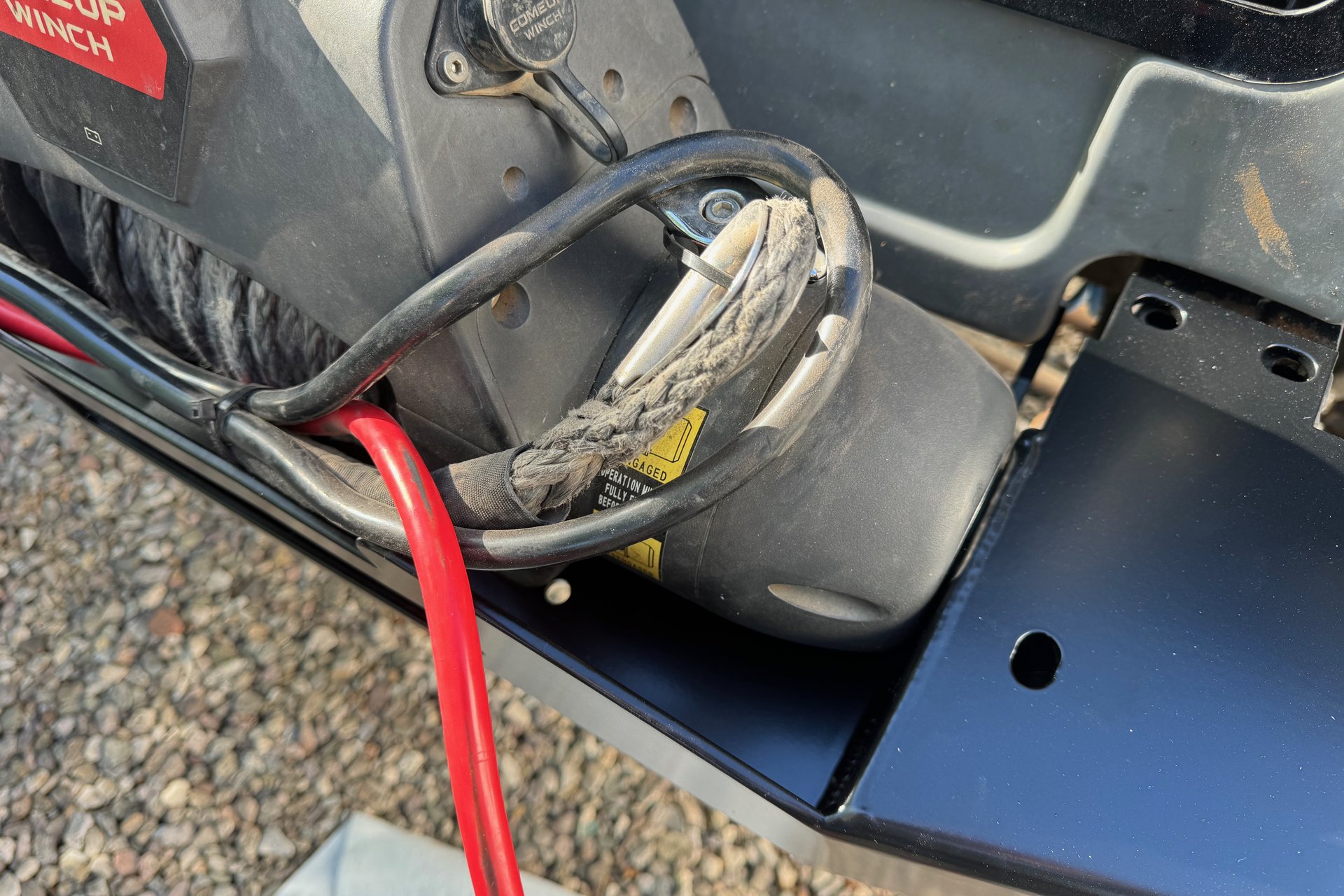 Well crap – this bumper is not going to work with my winch so I need to swap it out with another